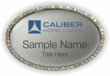 (image for) Caliber Home Loans Oval Bling Silver badge