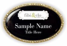(image for) Fibi & Clo Oval Bling Gold Other badge