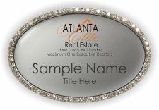(image for) Maximum One Executive Realtors Oval Bling Silver badge