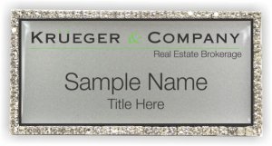 (image for) Krueger & Company Real Estate Brokerage Bling Silver badge