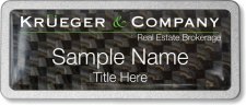 (image for) Krueger & Company Real Estate Brokerage Prestige Pebbled Carbon badge