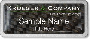 (image for) Krueger & Company Real Estate Brokerage Prestige Pebbled Carbon badge