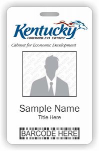 (image for) Kentucky Cabinet for Economic Development Barcode ID Vertical badge