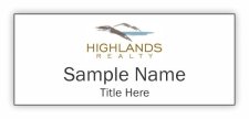 (image for) Highlands Realty Standard White Square Corner badge