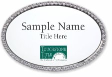 (image for) Touchstone Title L.L.C. Oval Bling Silver Other badge