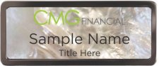 (image for) CMG Financial Black Chrome Mother of Pearl badge
