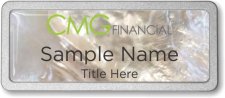 (image for) CMG Financial Mother of Pearl Pebbled badge