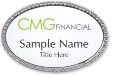 (image for) CMG Financial Oval Bling Silver Other badge