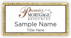 (image for) Premier Mortgage Resources Bling Gold Other badge