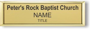 (image for) Peter\'s Rock Baptist Church Small Executive Gold badge