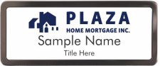 (image for) Plaza Home Mortgage Inc. Black Chrome badge
