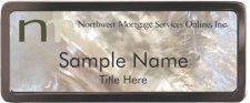 (image for) Northwest Mortgage Services Online, Inc. Black Chrome Mother of Pearl badge