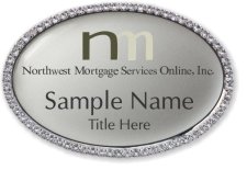 (image for) "Northwest Mortgage Services Online, Inc. Oval Bling Silver badge"
