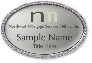 (image for) \"Northwest Mortgage Services Online, Inc. Oval Bling Silver badge\"