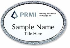 (image for) Primary Residential Mortgage Inc. Oval Bling Silver Other badge