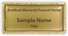(image for) Bradford Memorial Funeral Home Bling Gold badge