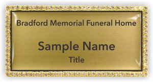 (image for) Bradford Memorial Funeral Home Bling Gold badge