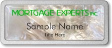 (image for) Mortgage Experts Inc. Mother of Pearl Pebbled badge