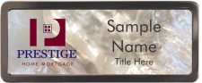 (image for) Prestige Home Mortgage Black Chrome Mother of Pearl badge