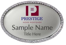 (image for) Prestige Home Mortgage Oval Bling Silver badge