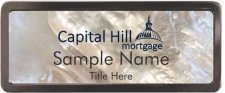(image for) Capital Hill Mortgage Black Chrome Mother of Pearl badge