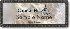 (image for) Capital Hill Mortgage Mother of Pearl Carbon badge