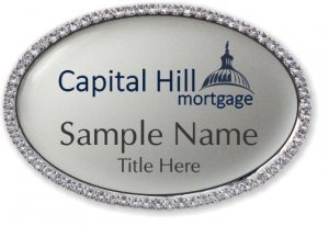 (image for) Capital Hill Mortgage Oval Bling Silver badge