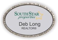 (image for) SouthStar Properties Oval Bling Silver badge