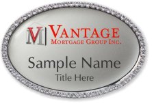 (image for) Vantage Mortgage Group Inc. Oval Bling Silver badge
