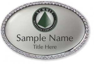 (image for) Summit Mortgage Corporation Oval Bling Silver badge