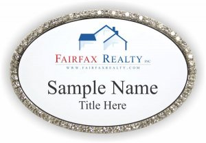 (image for) Fairfax Realty Oval Bling Silver Other badge