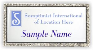 (image for) Soroptimist International Bling Silver Other badge