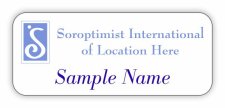(image for) Soroptimist International Standard White badge