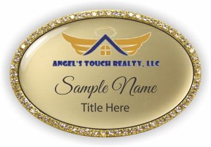 (image for) Angel\'s Touch Realty, LLC Oval Bling Gold badge