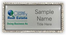 (image for) (New Logo) United Country Real Estate Bling Silver badge