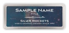 (image for) Silver Rockets Prestige Satin Anodized badge