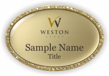 (image for) Weston Group Oval Bling Gold badge