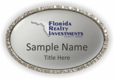 (image for) Florida Realty Investments Oval Bling Silver badge