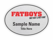 (image for) Fatboys Oval Silver badge