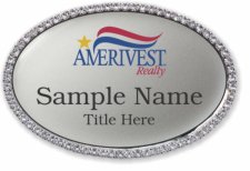 (image for) Amerivest Realty Oval Bling Silver badge