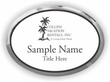 (image for) Collins Vacation Rentals, Inc. Oval Executive Silver Other badge