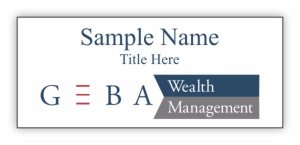 (image for) GEBA Standard White Square Corner badge