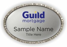 (image for) Guild Mortgage Oval Bling Silver badge