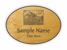 (image for) Hanzell Vineyards Oval Maple Laser Engraved badge