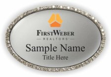 (image for) First Weber Oval Bling Silver badge