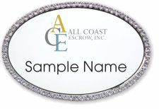 (image for) All Coast Escrow Oval Bling Silver Other badge