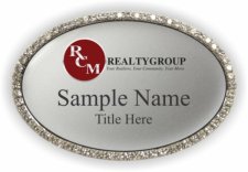 (image for) RCM Realty Group Oval Bling Silver badge