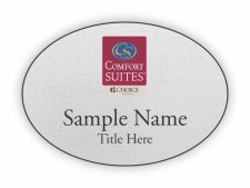 (image for) Comfort Suites (New Logo) Oval Silver badge