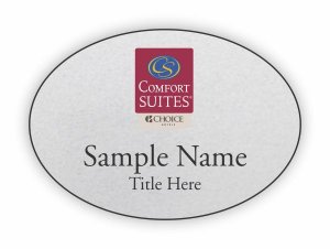 (image for) Comfort Suites (New Logo) Oval Silver badge