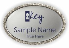 (image for) Key Realty Oval Bling Silver badge